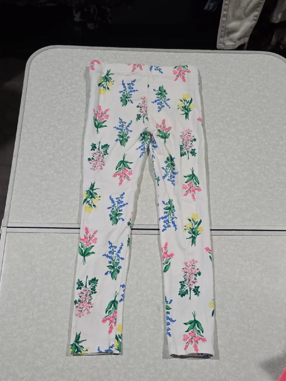 Carter's White Floral Print Girls' Leggings Size 6